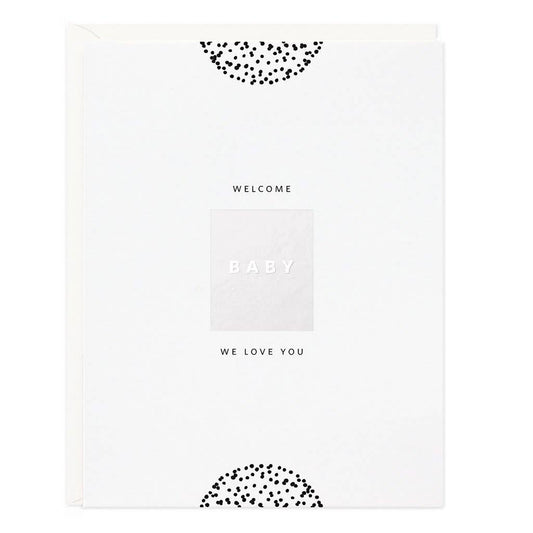 Welcome Baby Block Greeting Card
