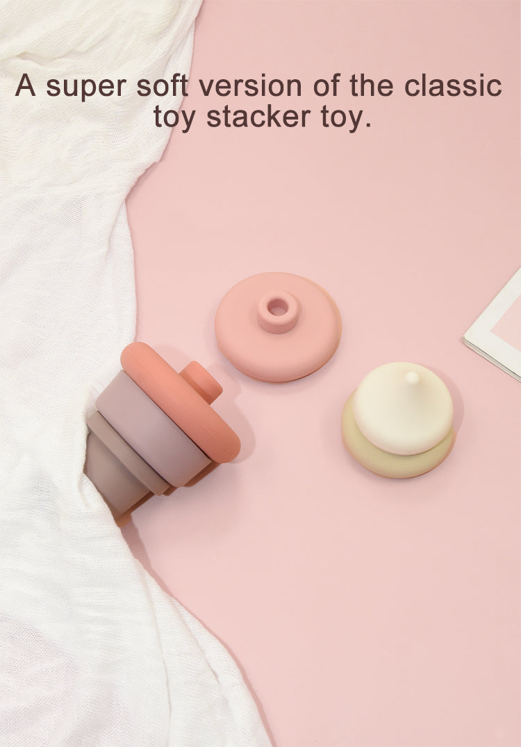 Ice cream silicone stacking toy