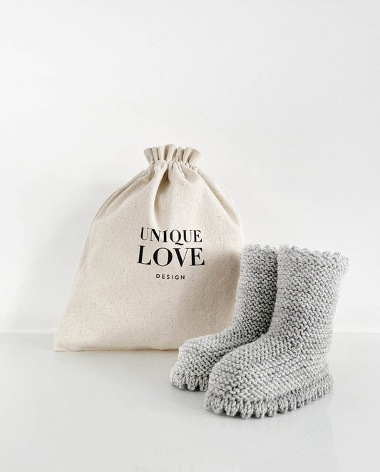 Knitted shoes - light grey